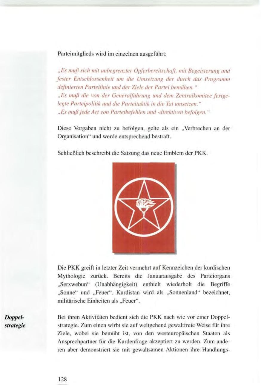 Seite 128 des Verfassungsschutzbericht 1995 Baden-Württemberg