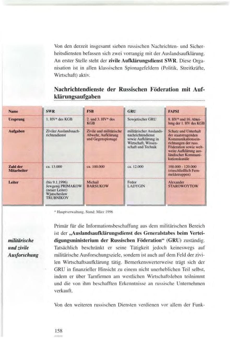 Seite 158 des Verfassungsschutzbericht 1995 Baden-Württemberg