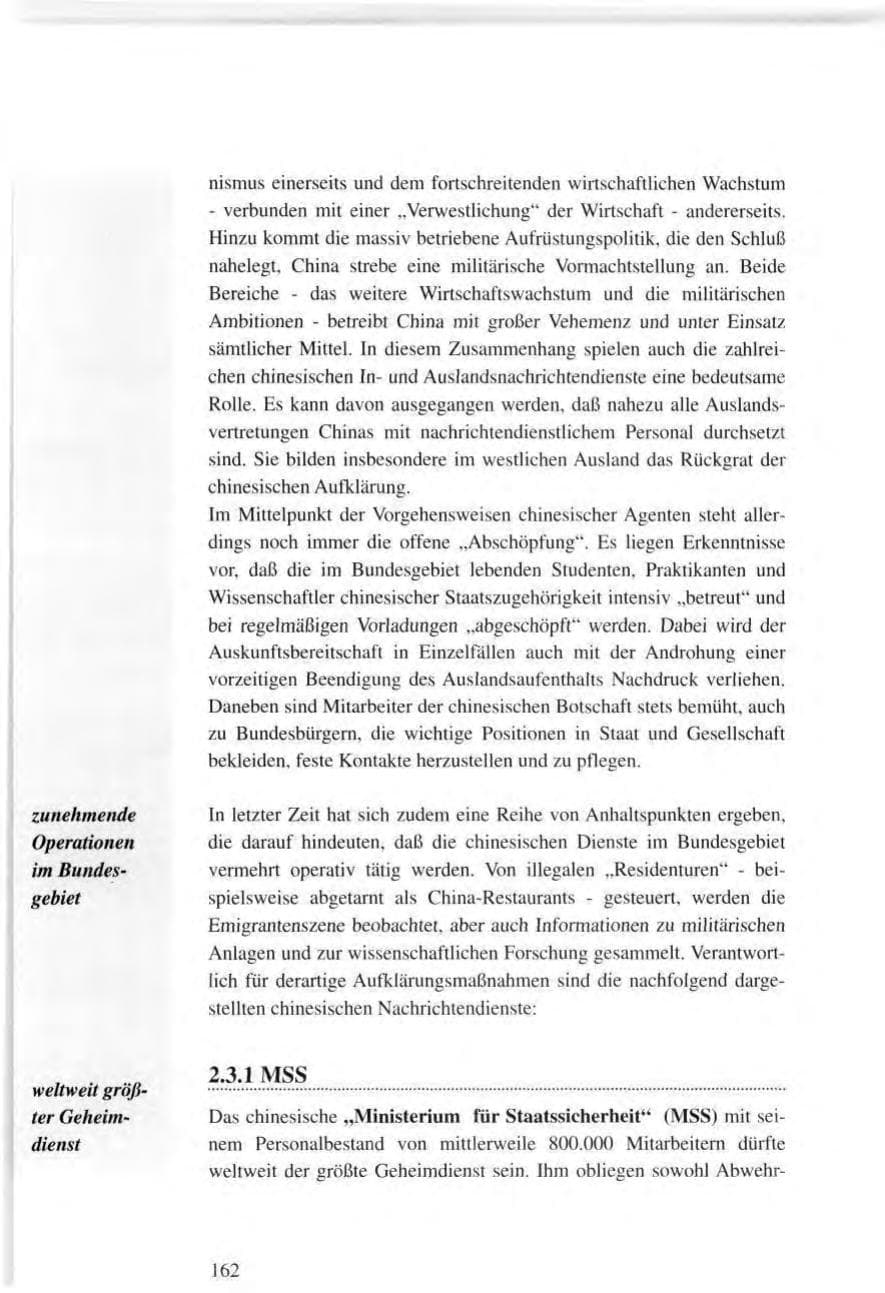 Seite 162 des Verfassungsschutzbericht 1995 Baden-Württemberg