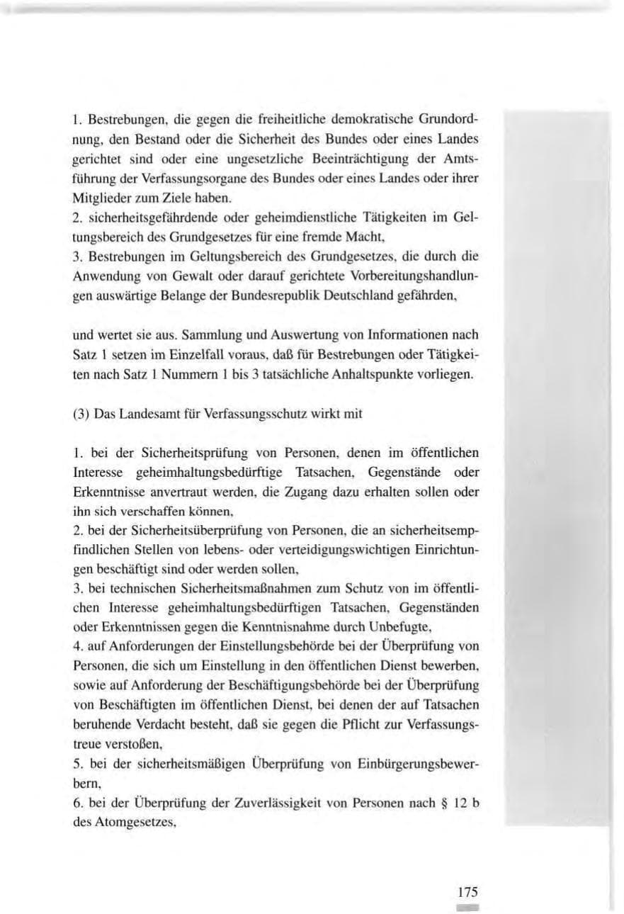 Seite 175 des Verfassungsschutzbericht 1995 Baden-Württemberg