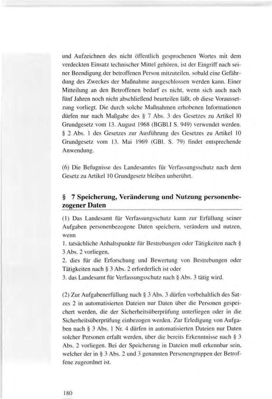 Seite 180 des Verfassungsschutzbericht 1995 Baden-Württemberg