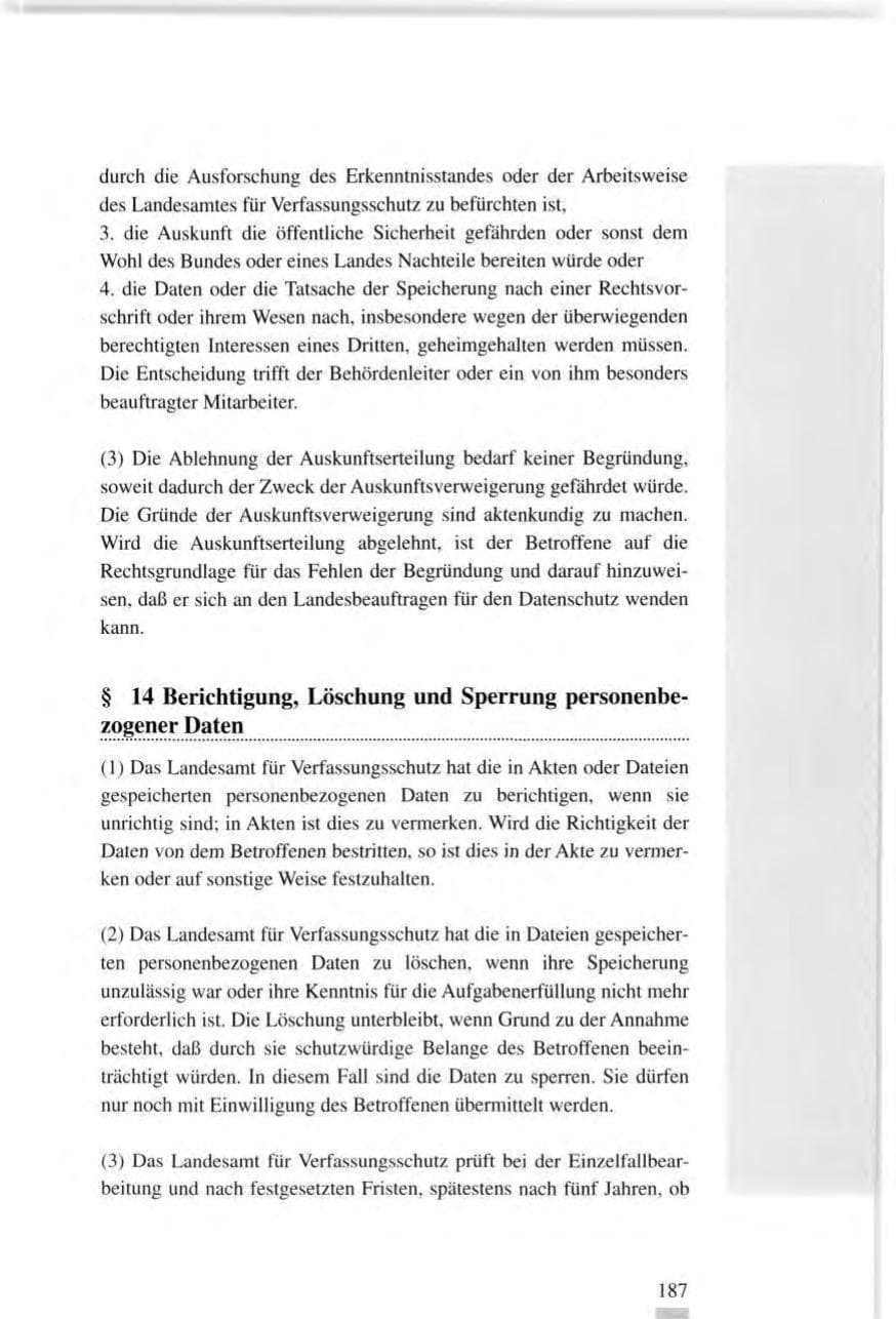 Seite 187 des Verfassungsschutzbericht 1995 Baden-Württemberg