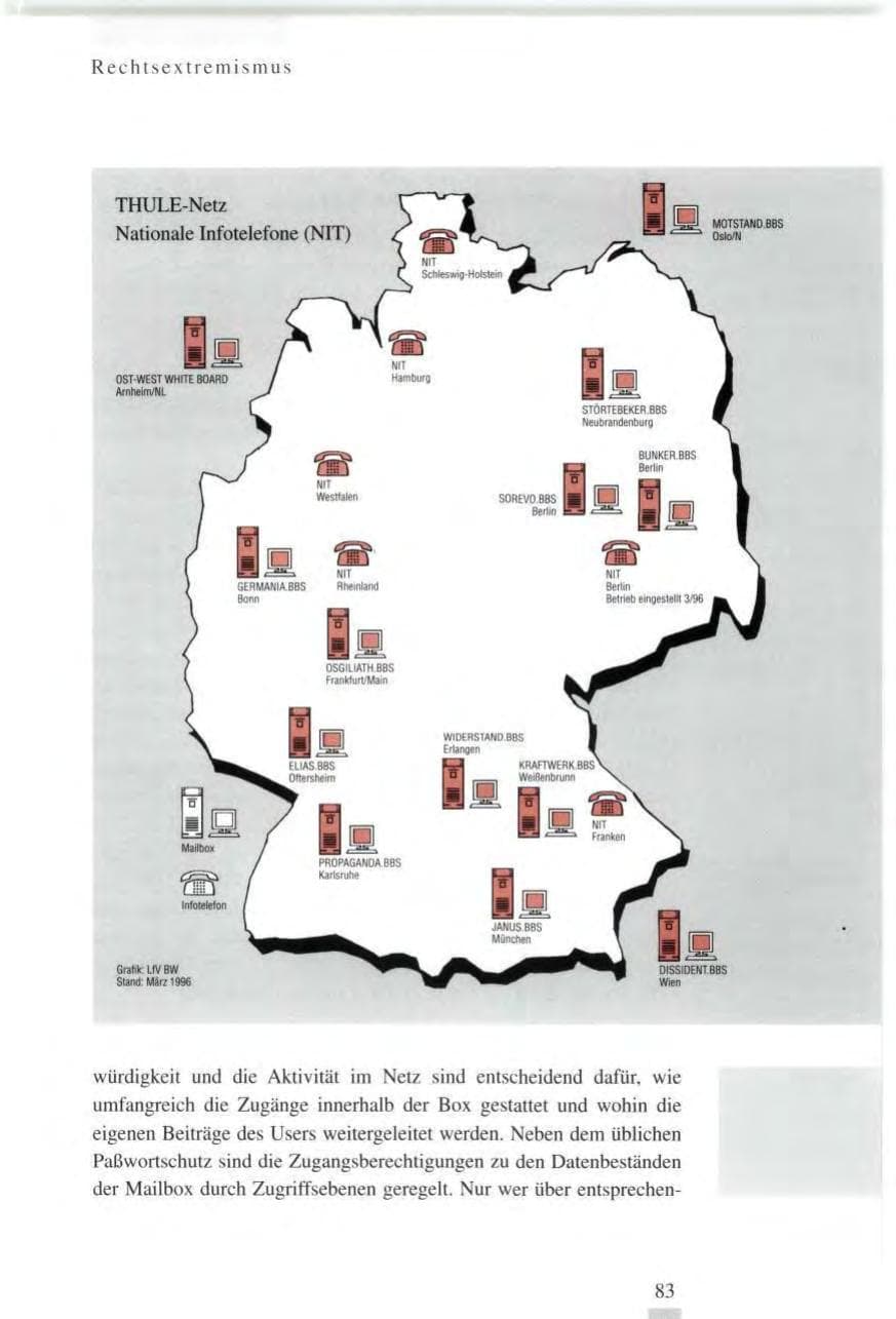 Seite 83 des Verfassungsschutzbericht 1995 Baden-Württemberg