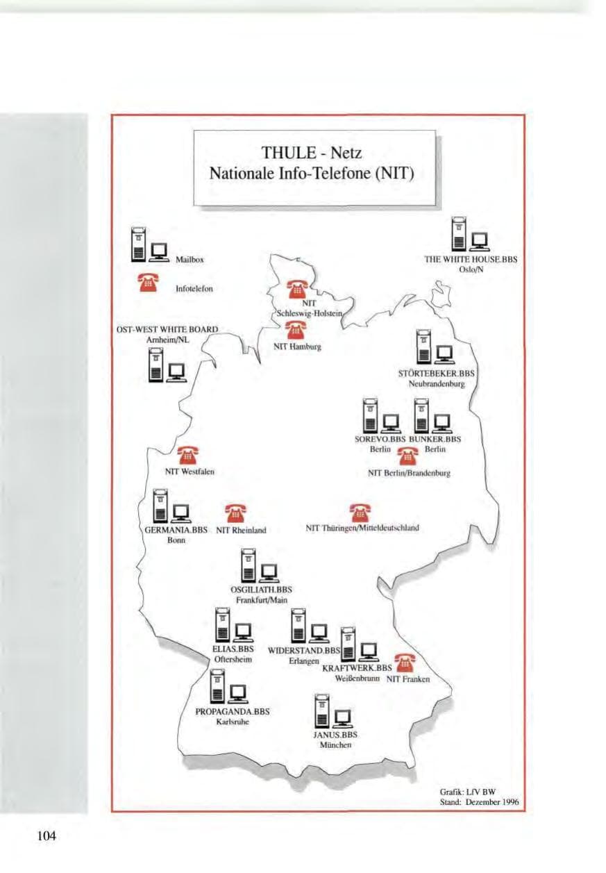 Seite 104 des Verfassungsschutzbericht 1996 Baden-Württemberg
