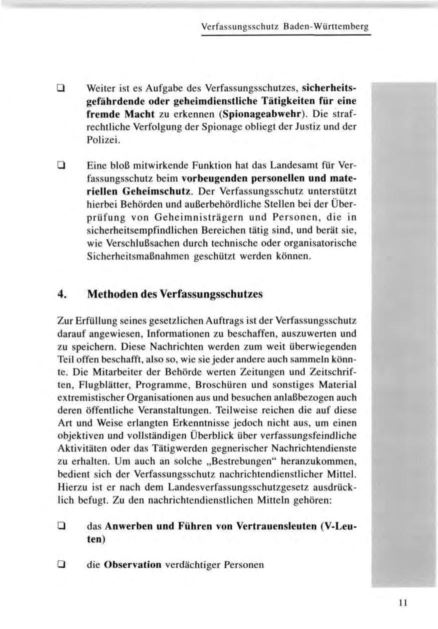 Seite 12 des Verfassungsschutzbericht 1996 Baden-Württemberg