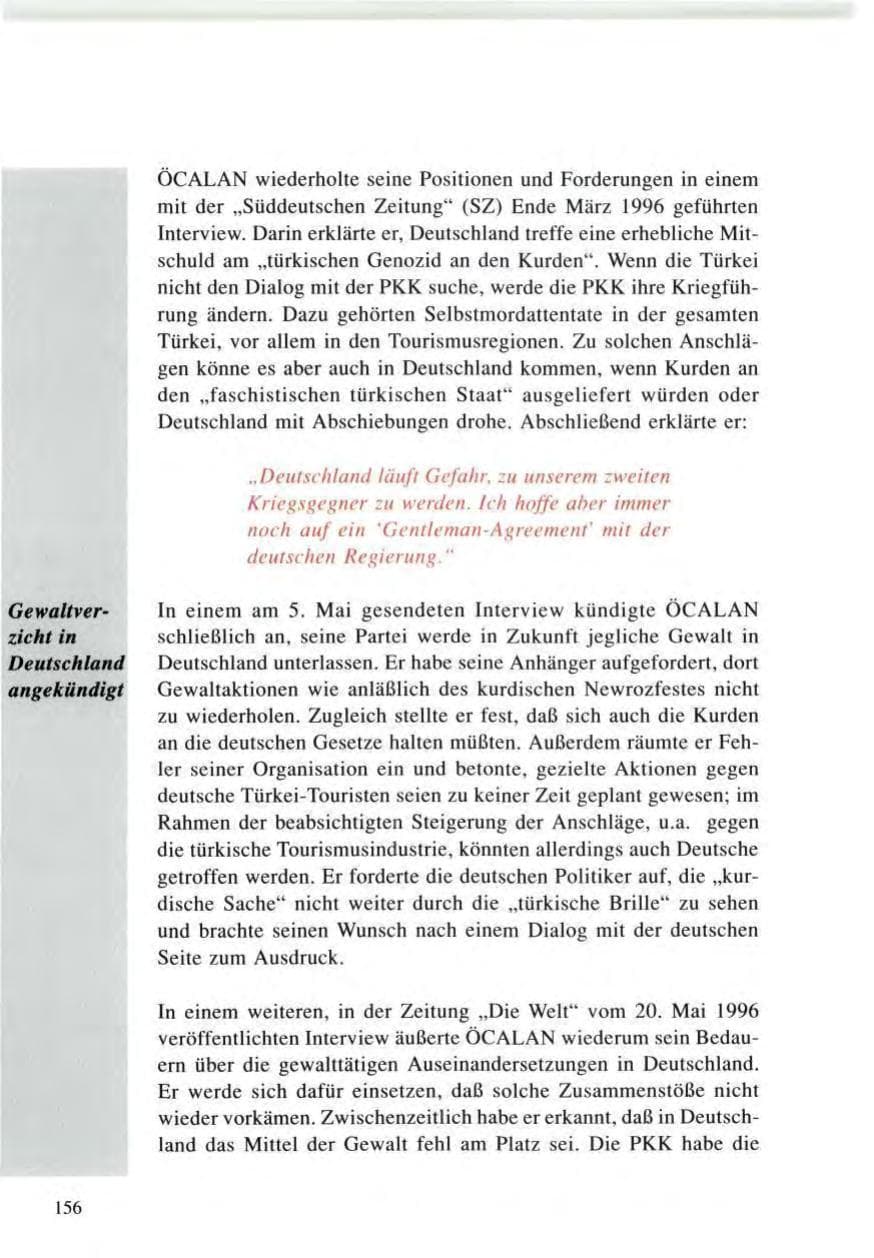 Seite 156 des Verfassungsschutzbericht 1996 Baden-Württemberg