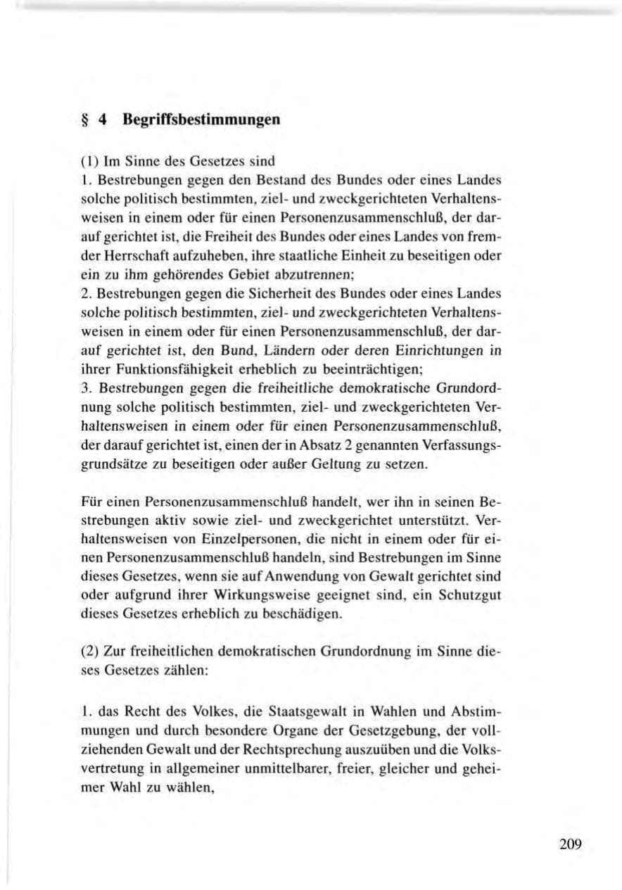 Seite 209 des Verfassungsschutzbericht 1996 Baden-Württemberg
