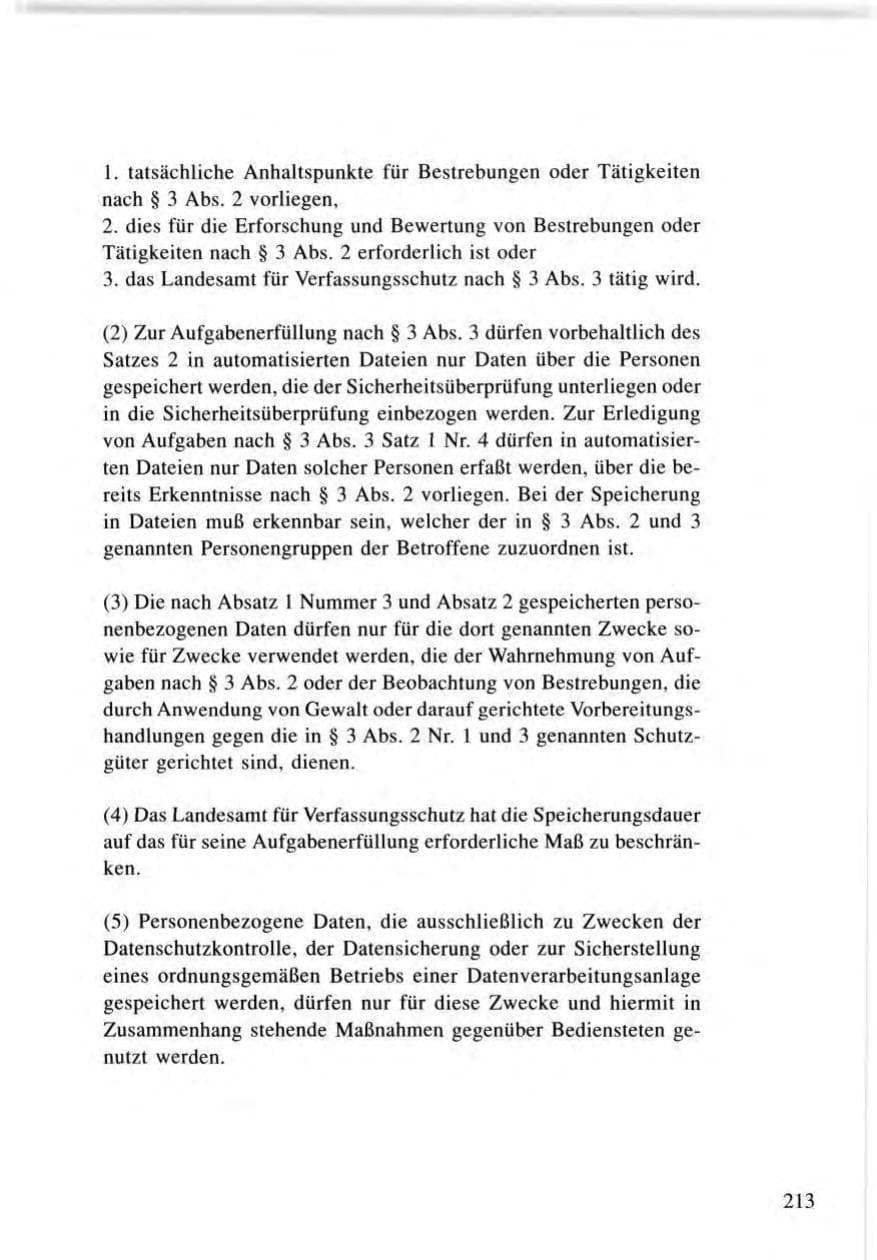 Seite 213 des Verfassungsschutzbericht 1996 Baden-Württemberg