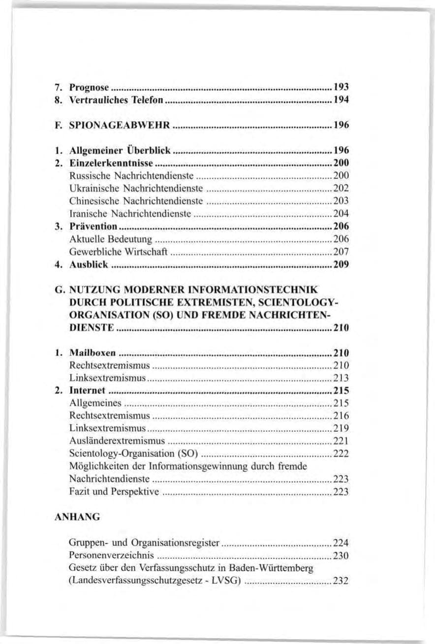 Seite 11 des Verfassungsschutzbericht 1997 Baden-Württemberg