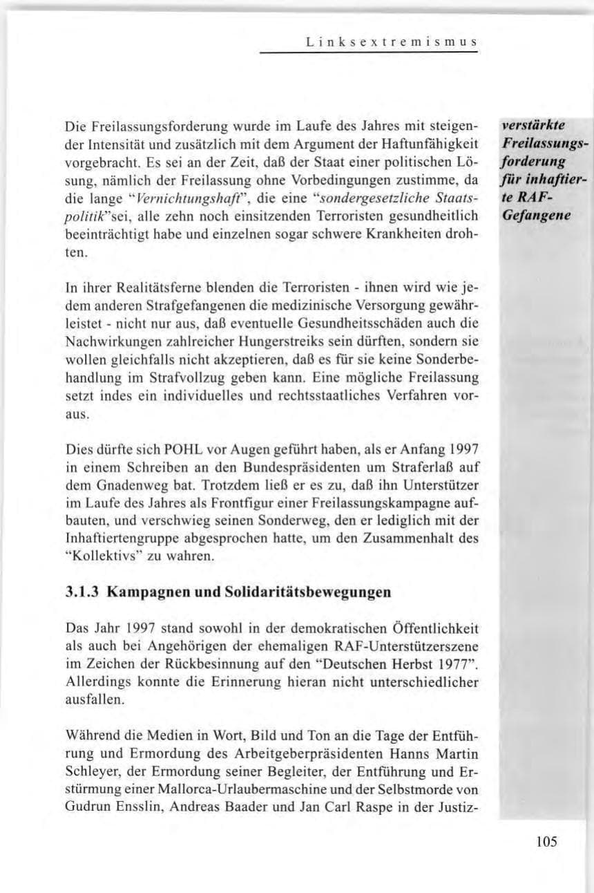 Seite 107 des Verfassungsschutzbericht 1997 Baden-Württemberg