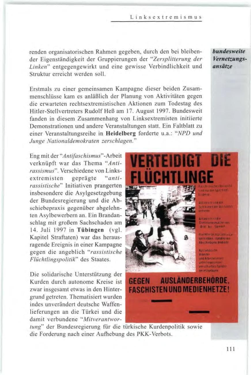 Seite 113 des Verfassungsschutzbericht 1997 Baden-Württemberg