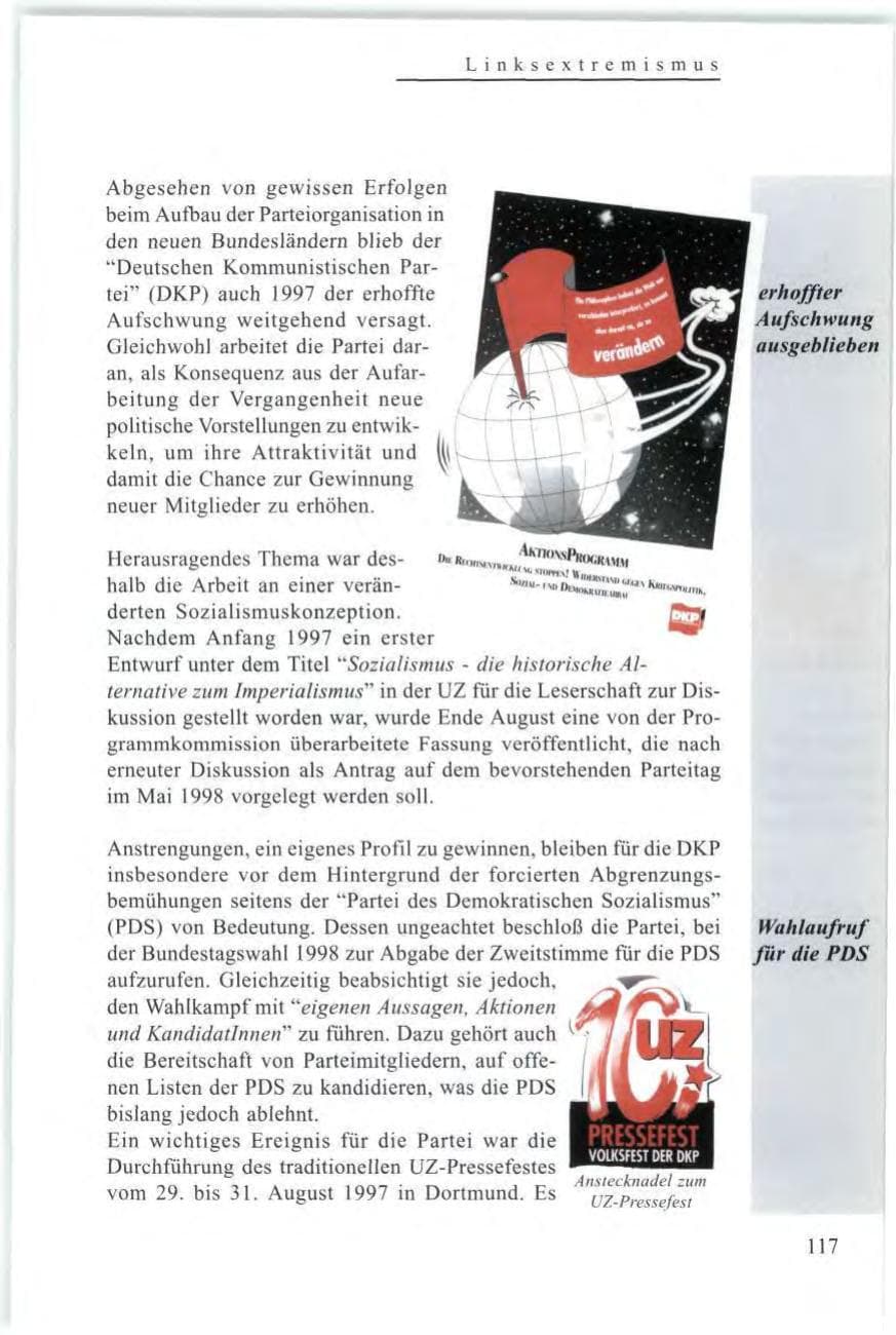 Seite 119 des Verfassungsschutzbericht 1997 Baden-Württemberg