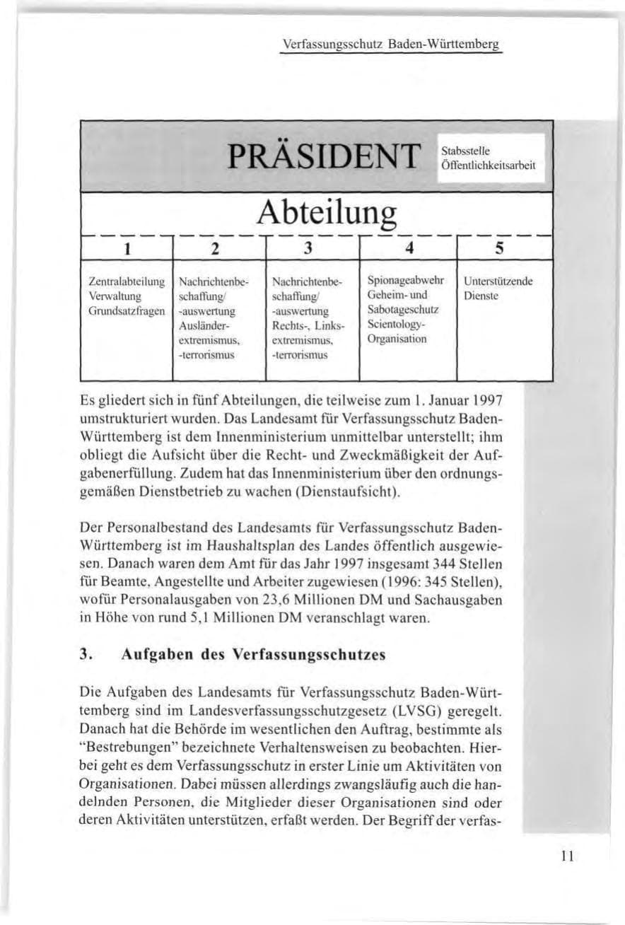 Seite 13 des Verfassungsschutzbericht 1997 Baden-Württemberg