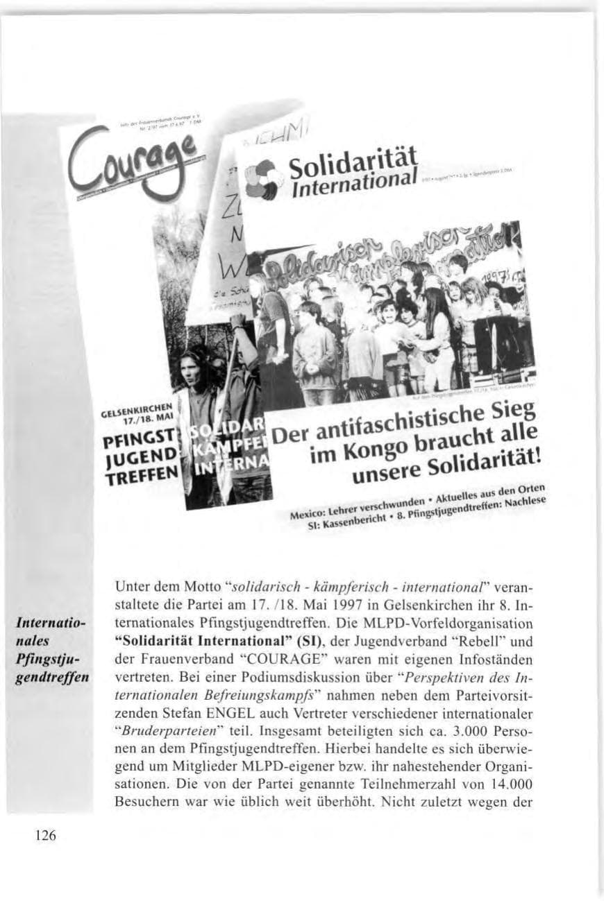 Seite 128 des Verfassungsschutzbericht 1997 Baden-Württemberg