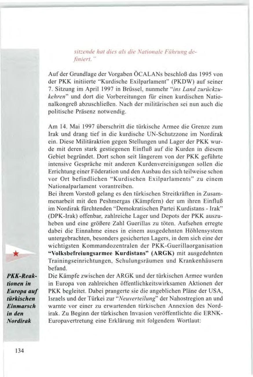 Seite 136 des Verfassungsschutzbericht 1997 Baden-Württemberg
