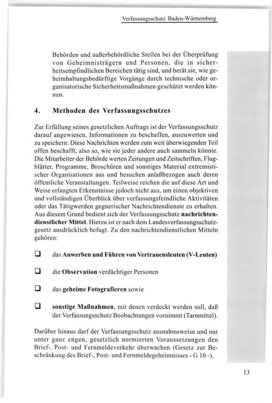 Seite 15 des Verfassungsschutzbericht 1997 Baden-Württemberg