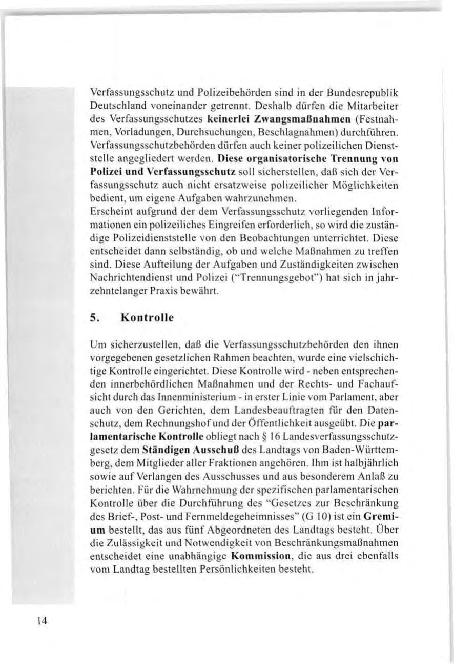 Seite 16 des Verfassungsschutzbericht 1997 Baden-Württemberg