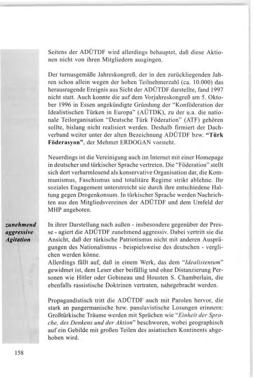 Seite 160 des Verfassungsschutzbericht 1997 Baden-Württemberg