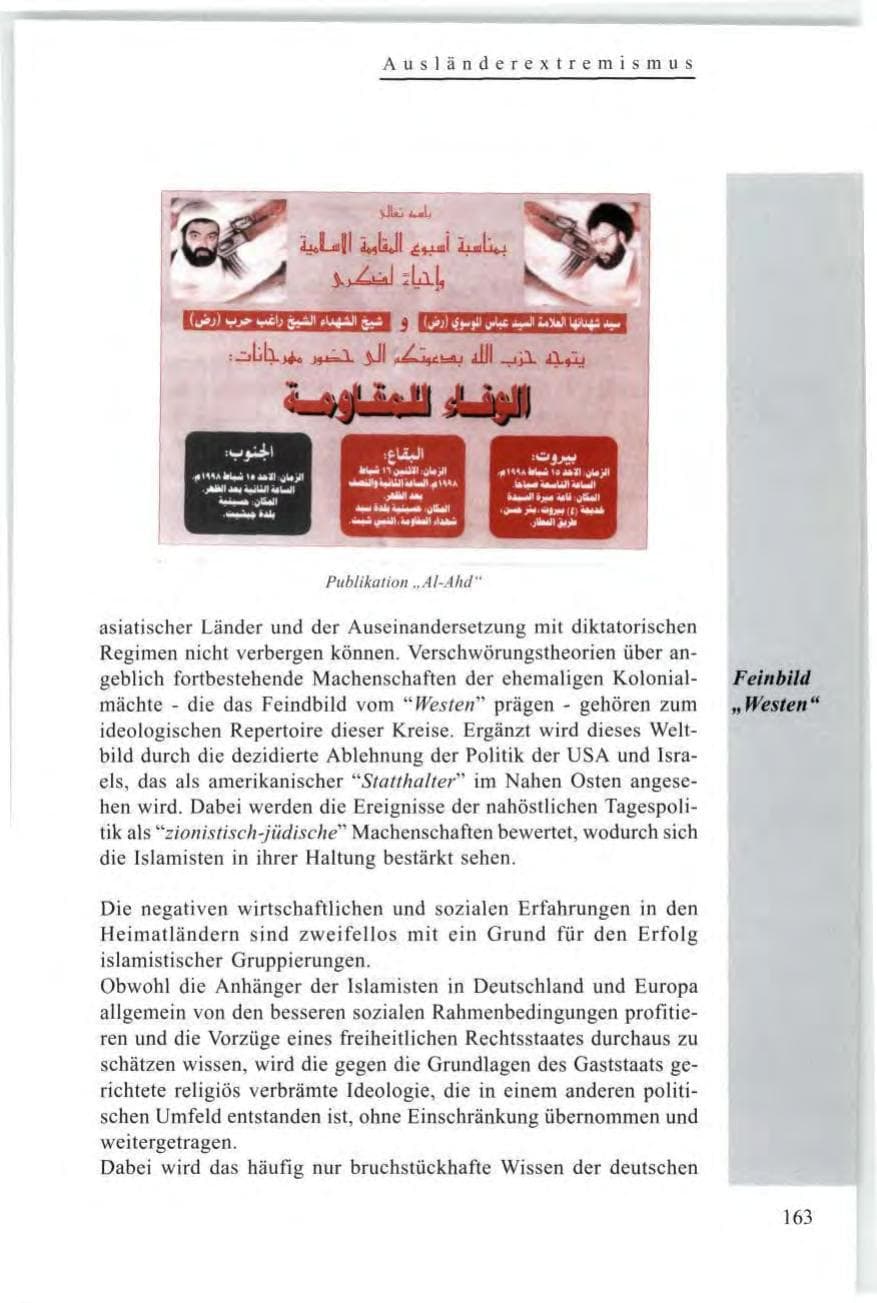 Seite 165 des Verfassungsschutzbericht 1997 Baden-Württemberg