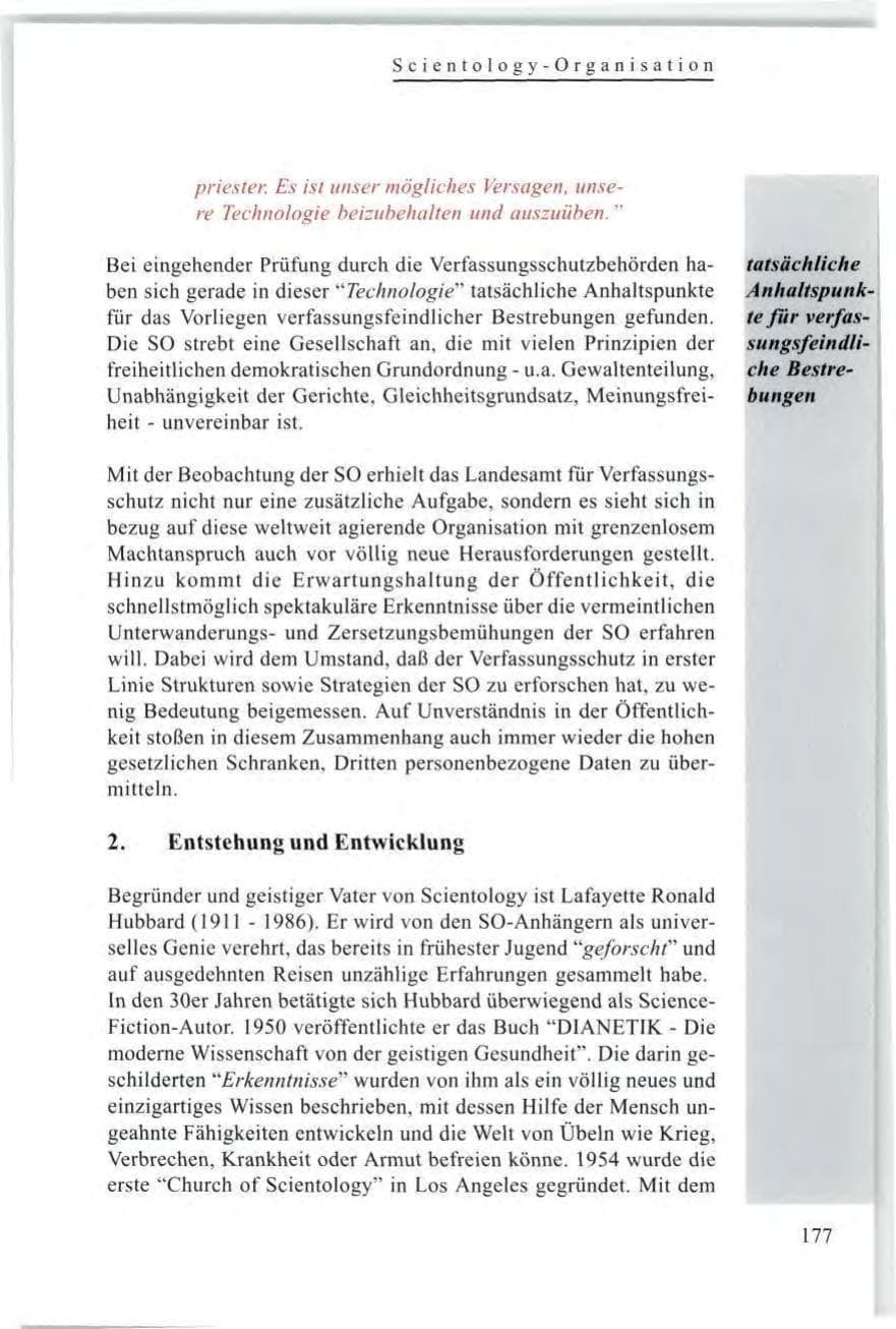 Seite 179 des Verfassungsschutzbericht 1997 Baden-Württemberg