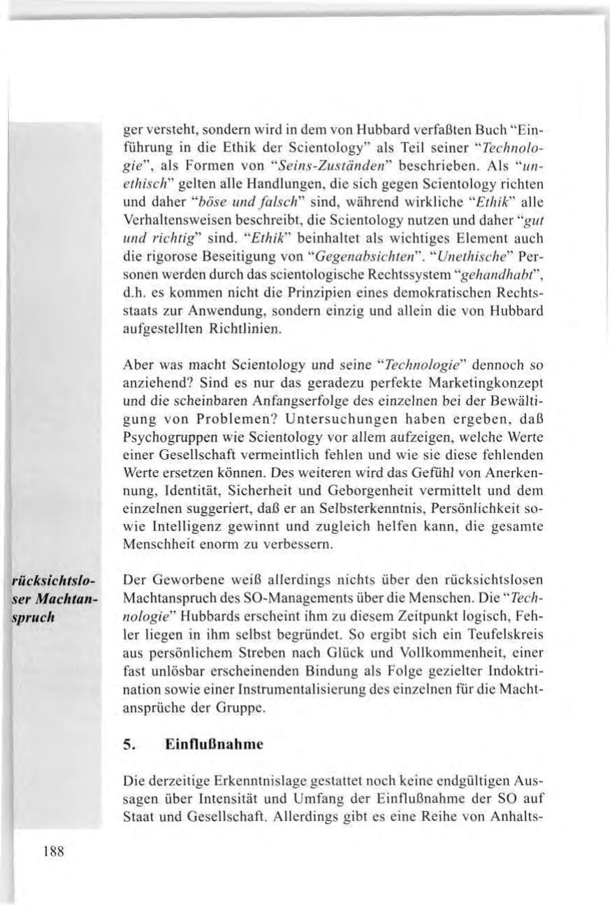 Seite 190 des Verfassungsschutzbericht 1997 Baden-Württemberg
