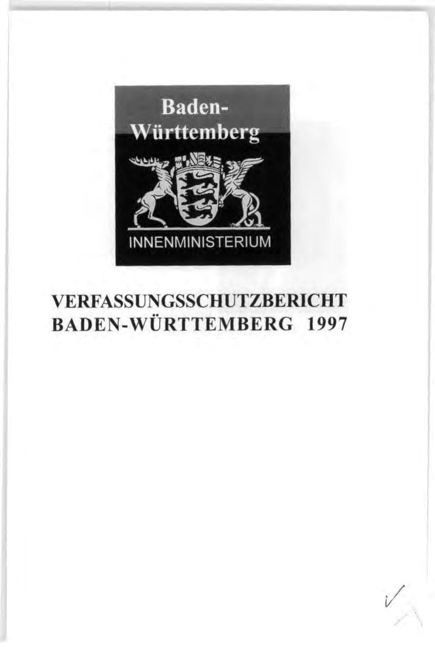 Seite 3 des Verfassungsschutzbericht 1997 Baden-Württemberg