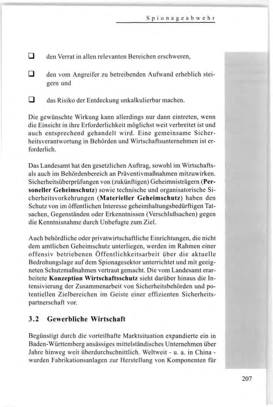 Seite 207 des Verfassungsschutzbericht 1997 Baden-Württemberg