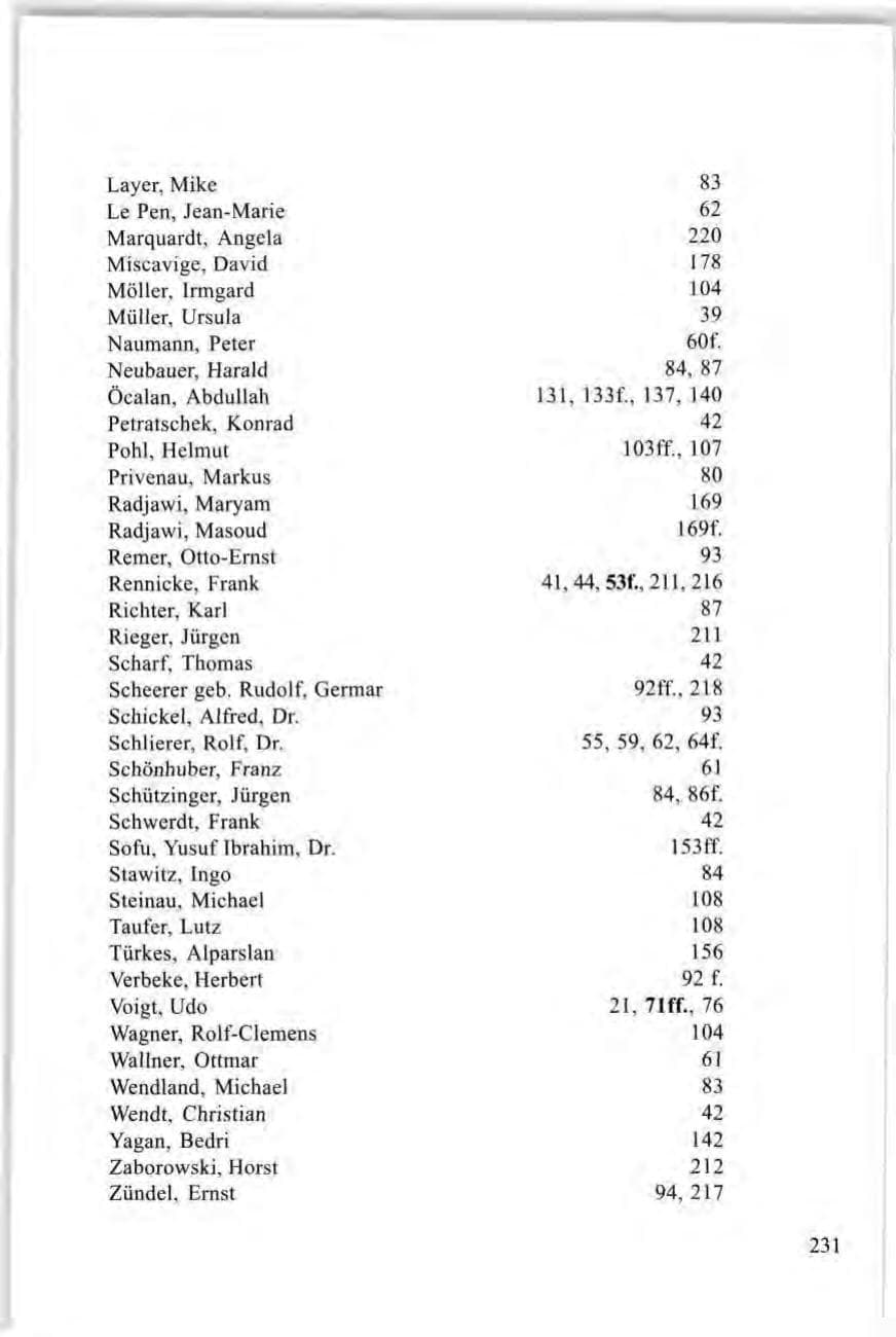 Seite 231 des Verfassungsschutzbericht 1997 Baden-Württemberg