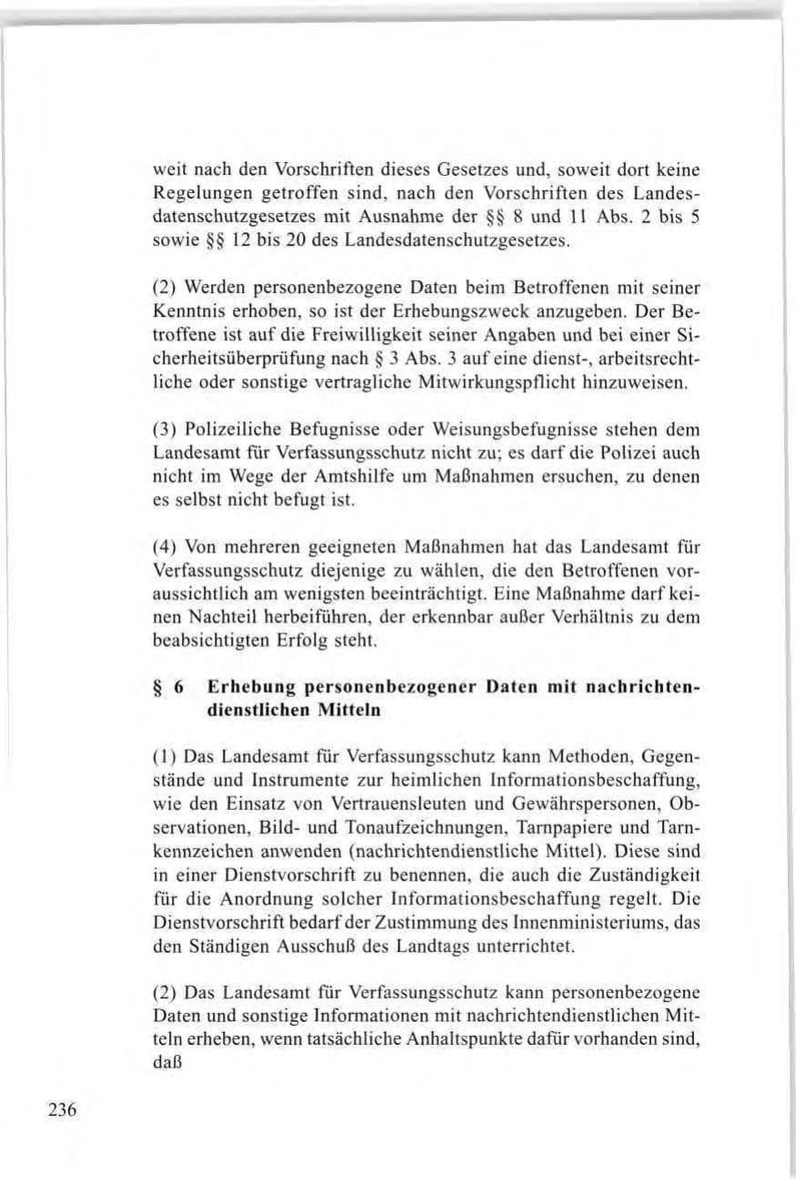 Seite 236 des Verfassungsschutzbericht 1997 Baden-Württemberg