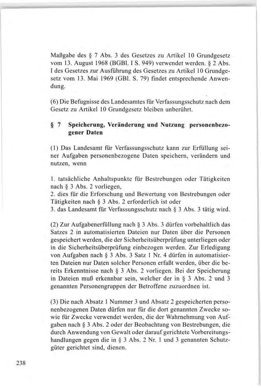 Seite 238 des Verfassungsschutzbericht 1997 Baden-Württemberg