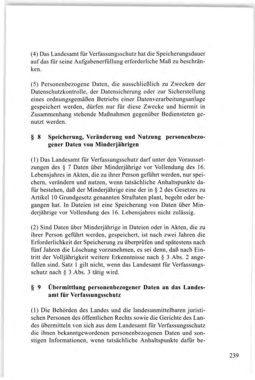 Seite 239 des Verfassungsschutzbericht 1997 Baden-Württemberg