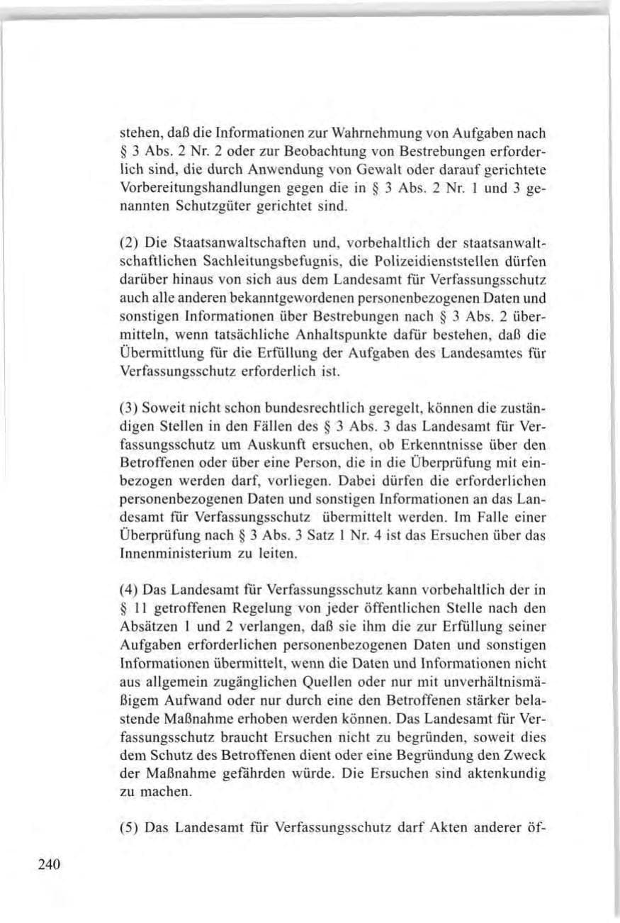 Seite 240 des Verfassungsschutzbericht 1997 Baden-Württemberg