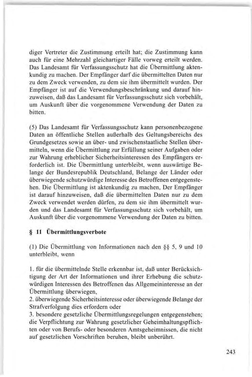 Seite 243 des Verfassungsschutzbericht 1997 Baden-Württemberg