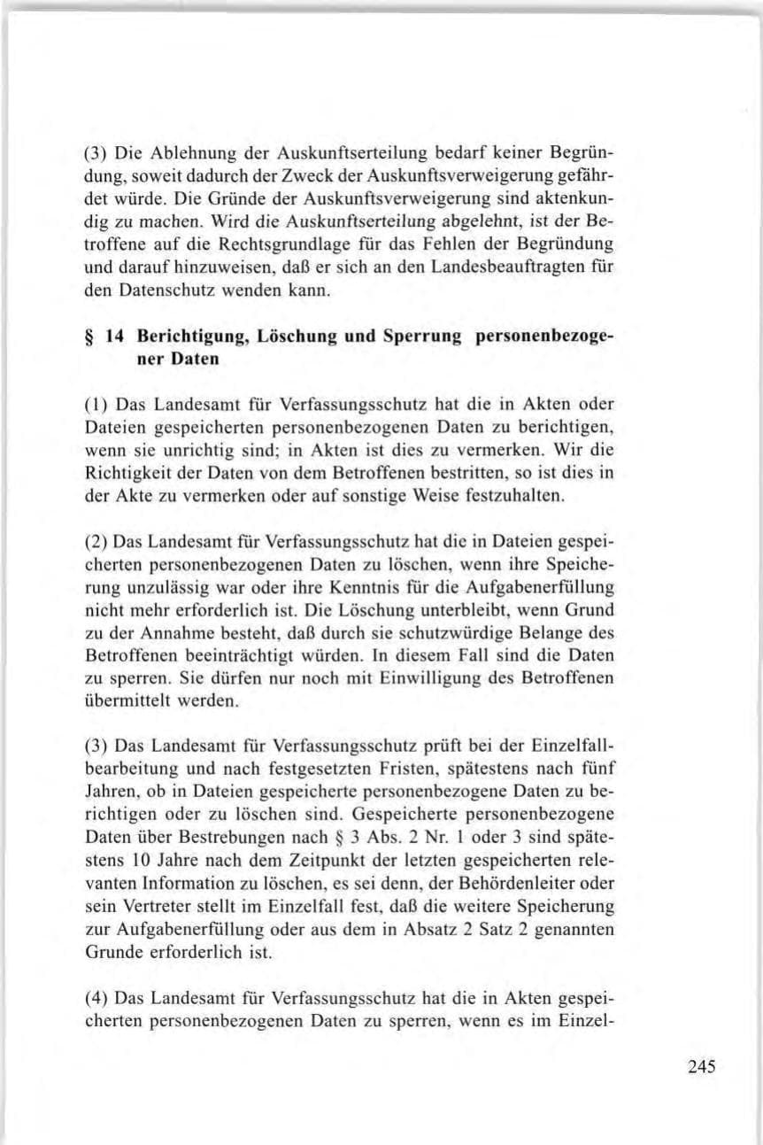Seite 245 des Verfassungsschutzbericht 1997 Baden-Württemberg