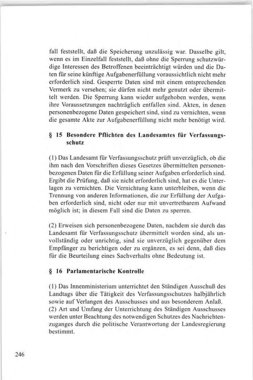 Seite 246 des Verfassungsschutzbericht 1997 Baden-Württemberg