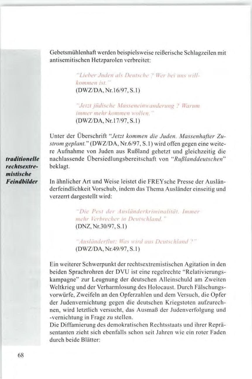 Seite 70 des Verfassungsschutzbericht 1997 Baden-Württemberg