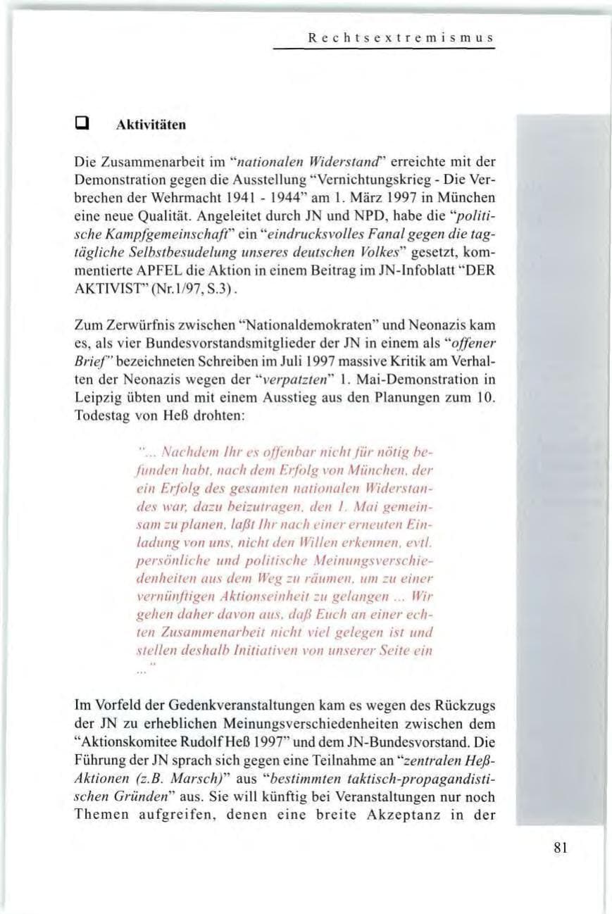 Seite 83 des Verfassungsschutzbericht 1997 Baden-Württemberg