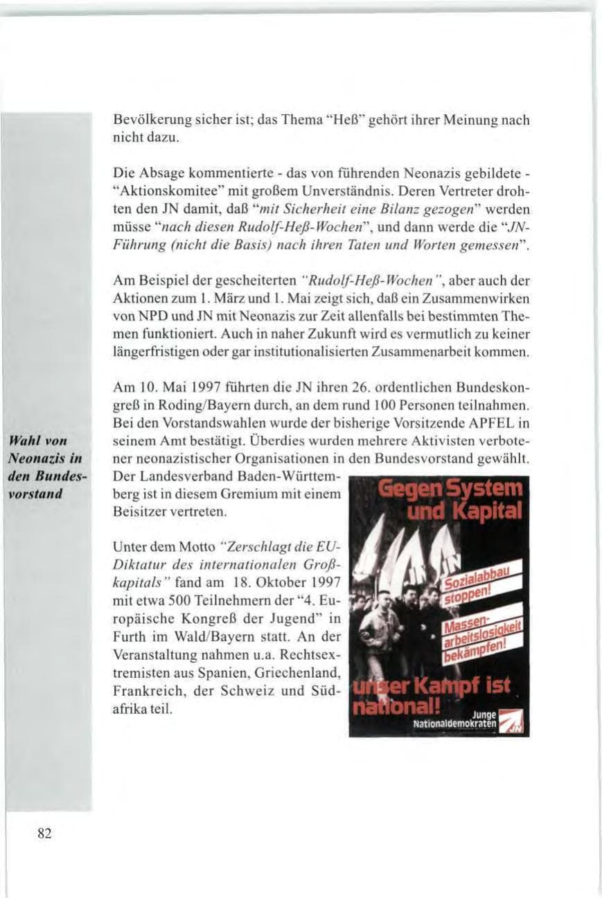 Seite 84 des Verfassungsschutzbericht 1997 Baden-Württemberg
