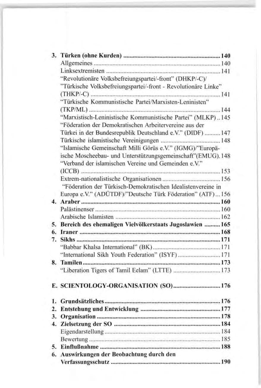 Seite 10 des Verfassungsschutzbericht 1997 Baden-Württemberg