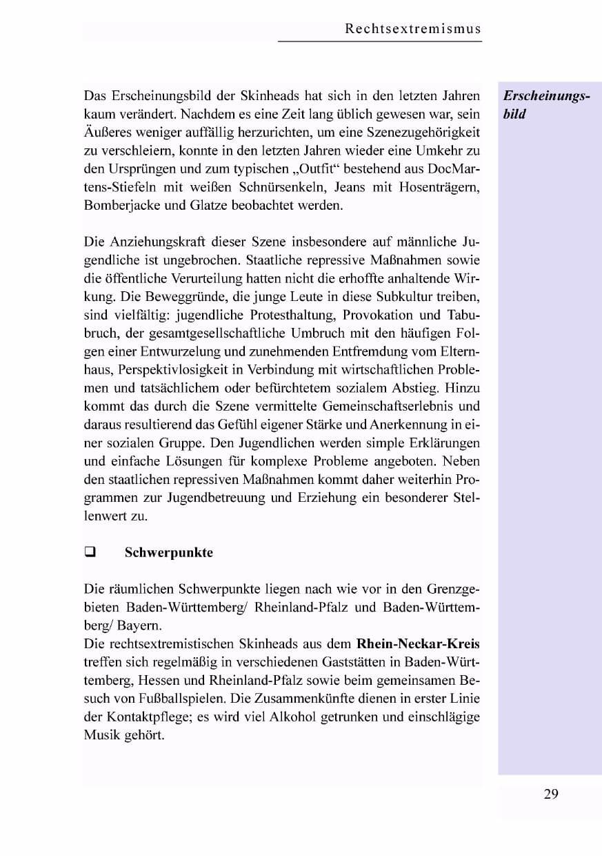 Seite 12 des Verfassungsschutzbericht 1998 Baden-Württemberg