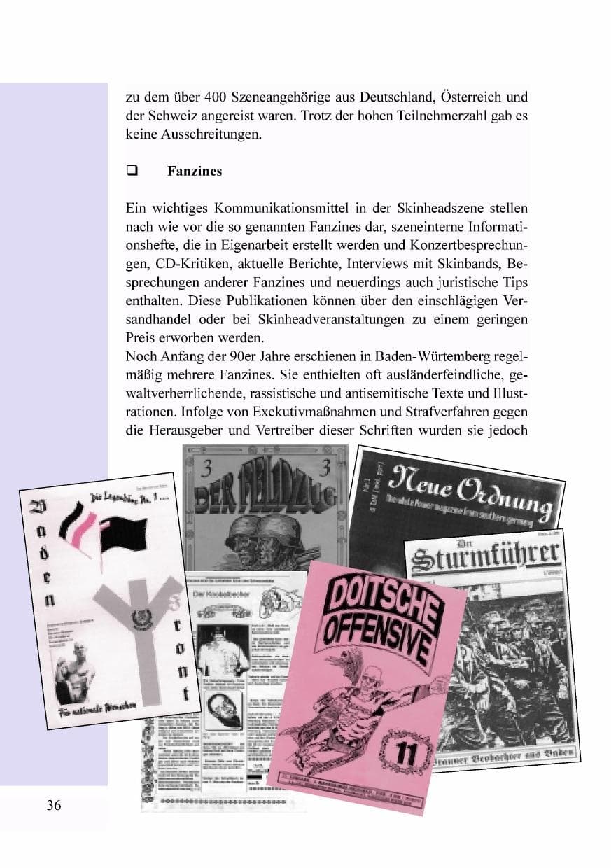 Seite 19 des Verfassungsschutzbericht 1998 Baden-Württemberg