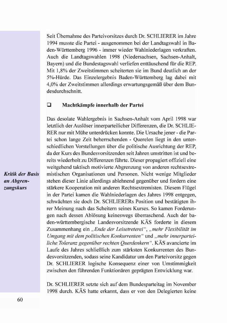 Seite 43 des Verfassungsschutzbericht 1998 Baden-Württemberg