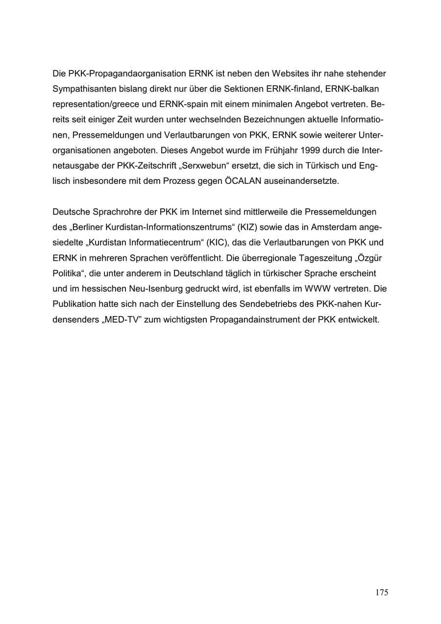Seite 175 des Verfassungsschutzbericht 1999 Baden-Württemberg