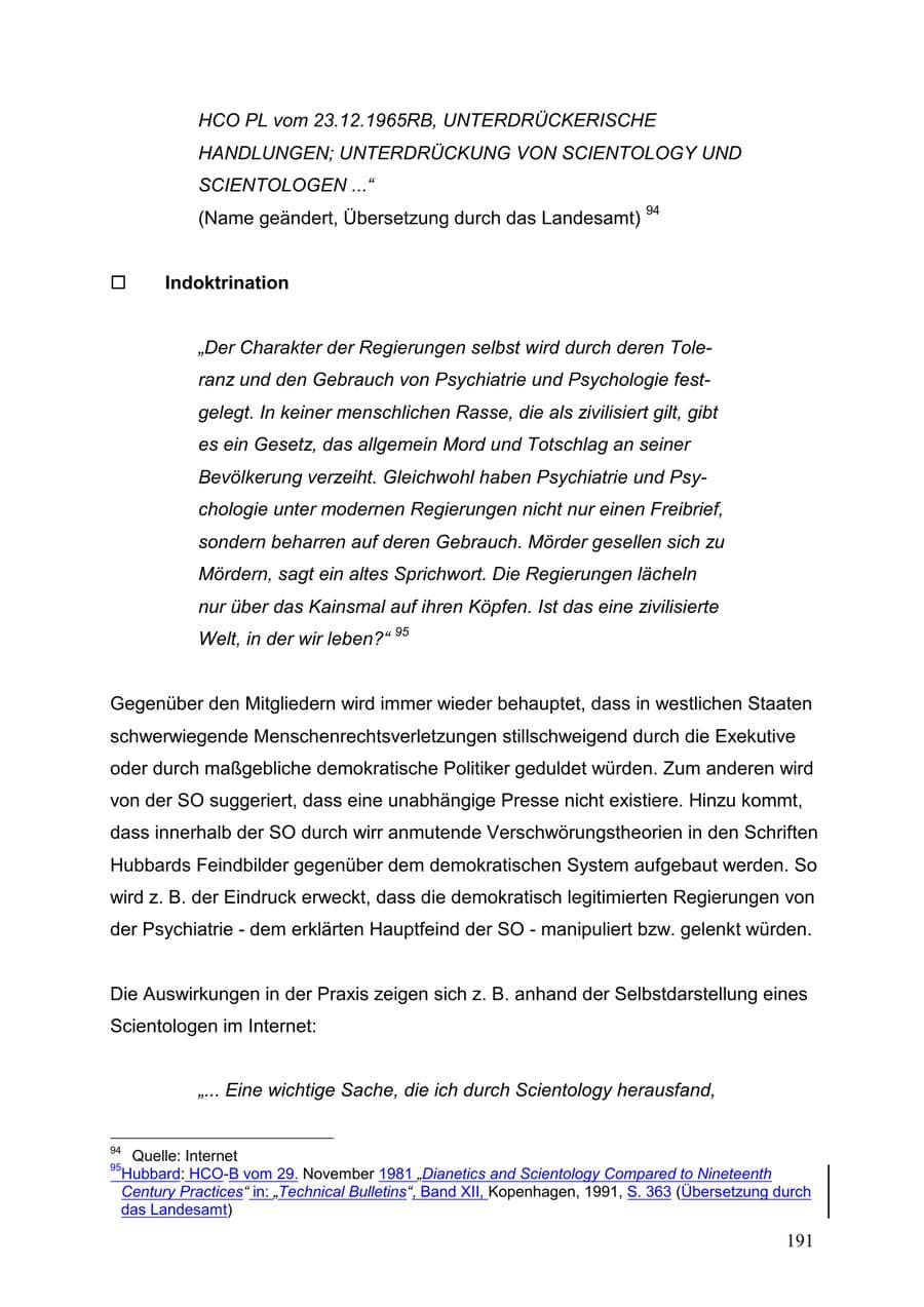 Seite 191 des Verfassungsschutzbericht 1999 Baden-Württemberg
