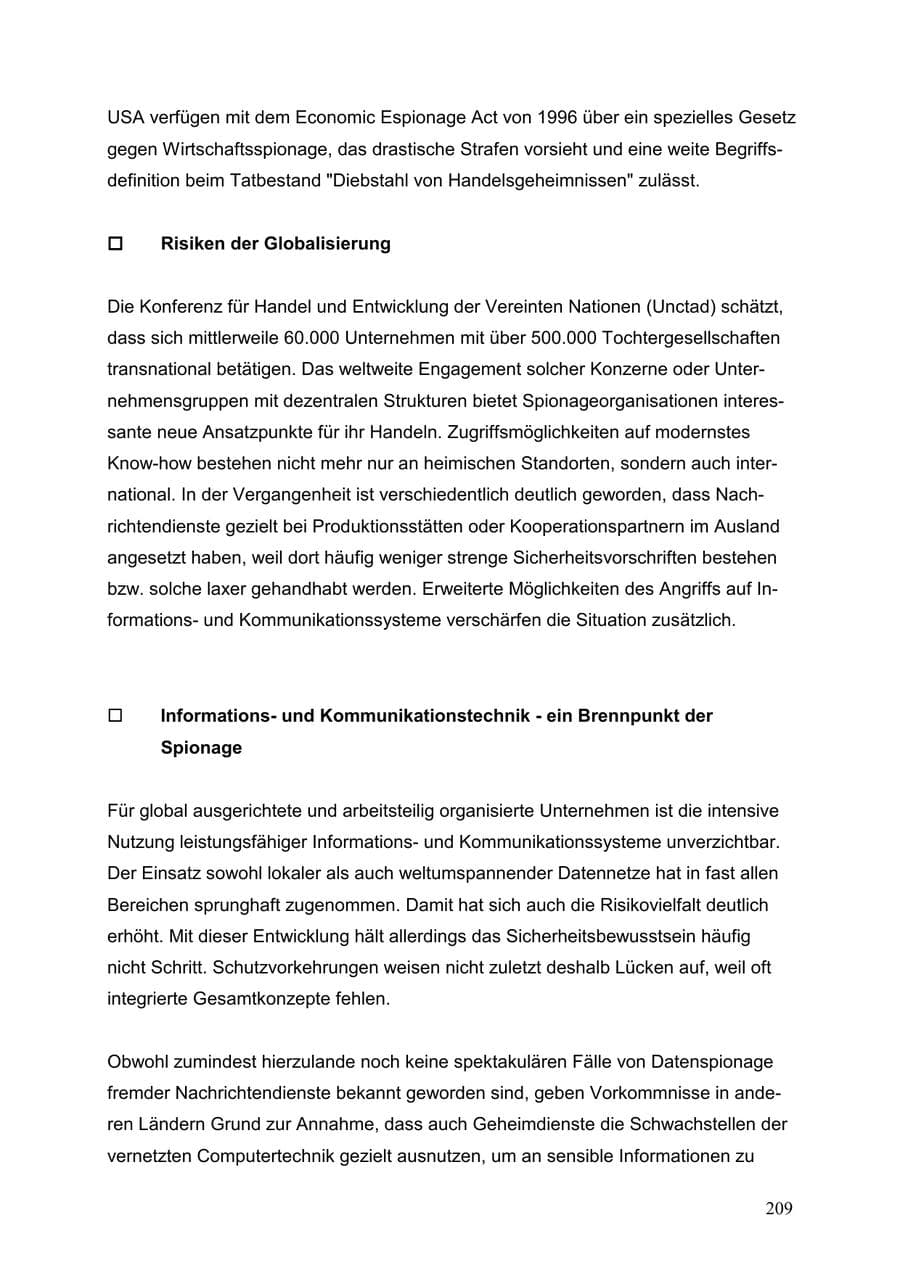 Seite 209 des Verfassungsschutzbericht 1999 Baden-Württemberg