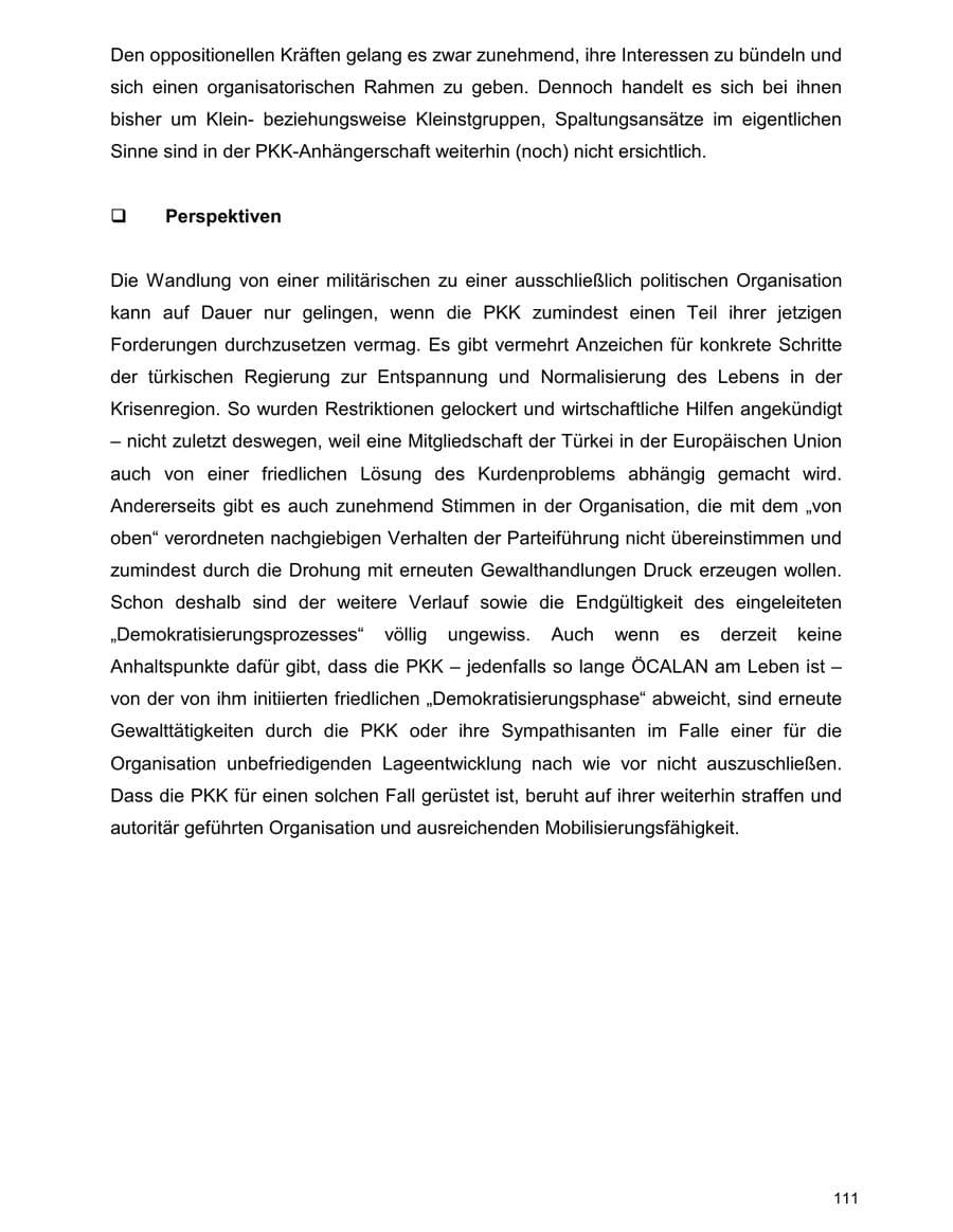 Seite 111 des Verfassungsschutzbericht 2000 Baden-Württemberg