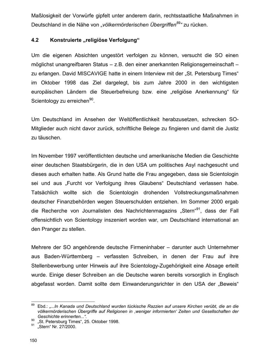Seite 150 des Verfassungsschutzbericht 2000 Baden-Württemberg