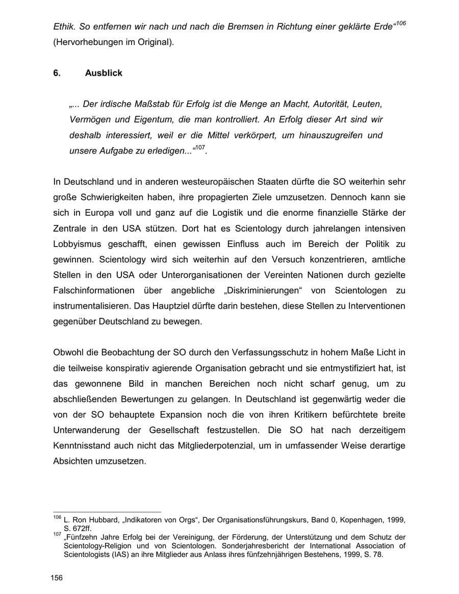 Seite 156 des Verfassungsschutzbericht 2000 Baden-Württemberg