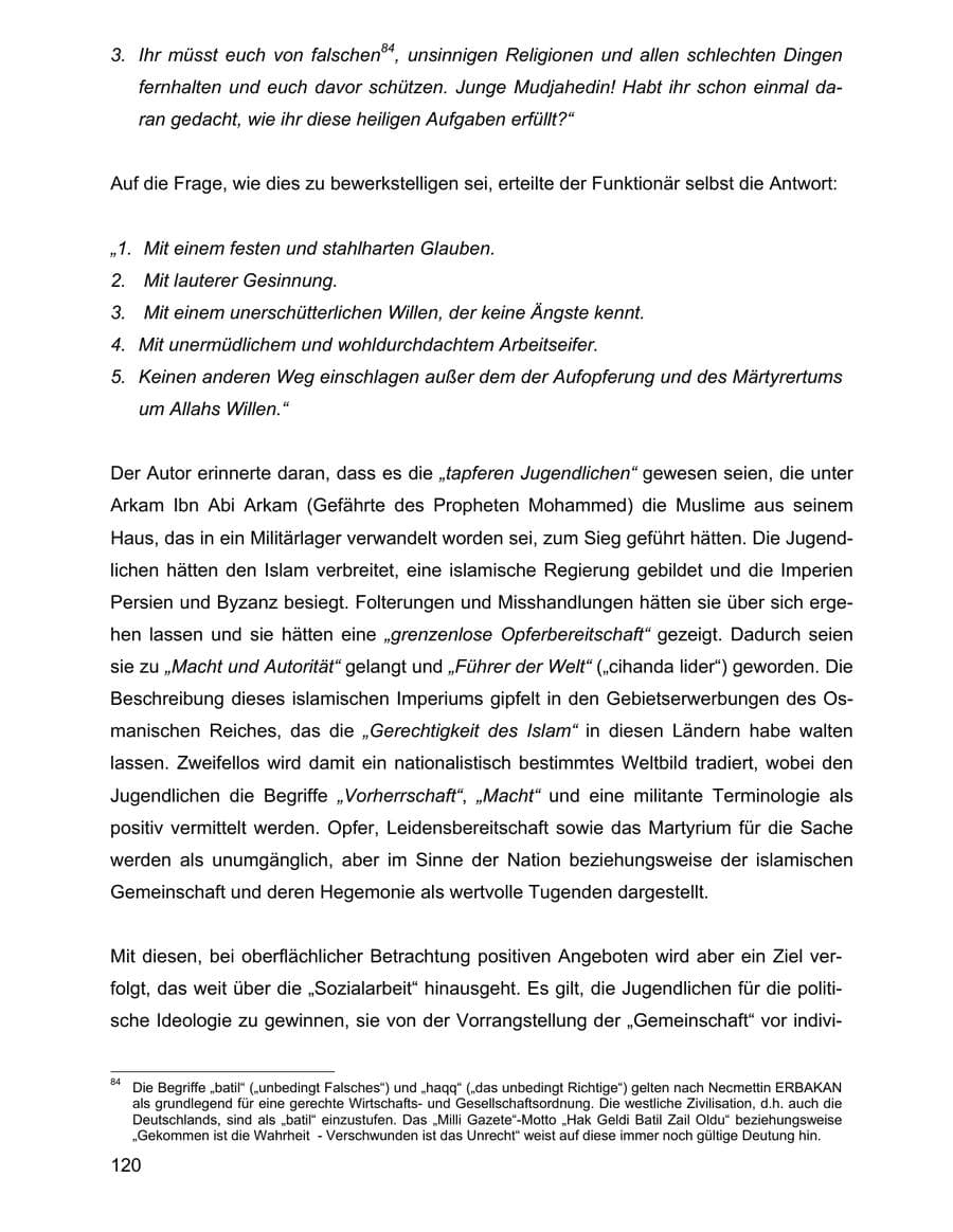 Seite 120 des Verfassungsschutzbericht 2001 Baden-Württemberg