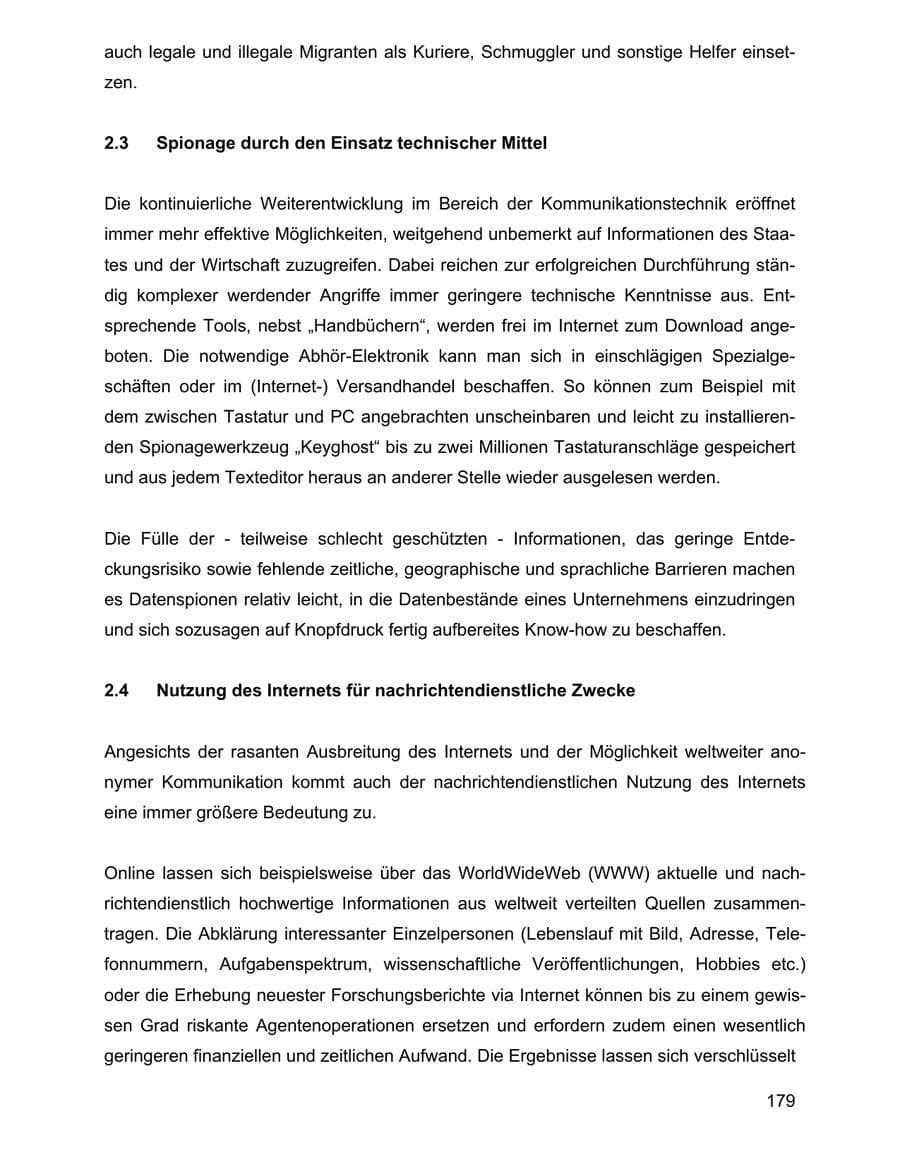 Seite 179 des Verfassungsschutzbericht 2001 Baden-Württemberg
